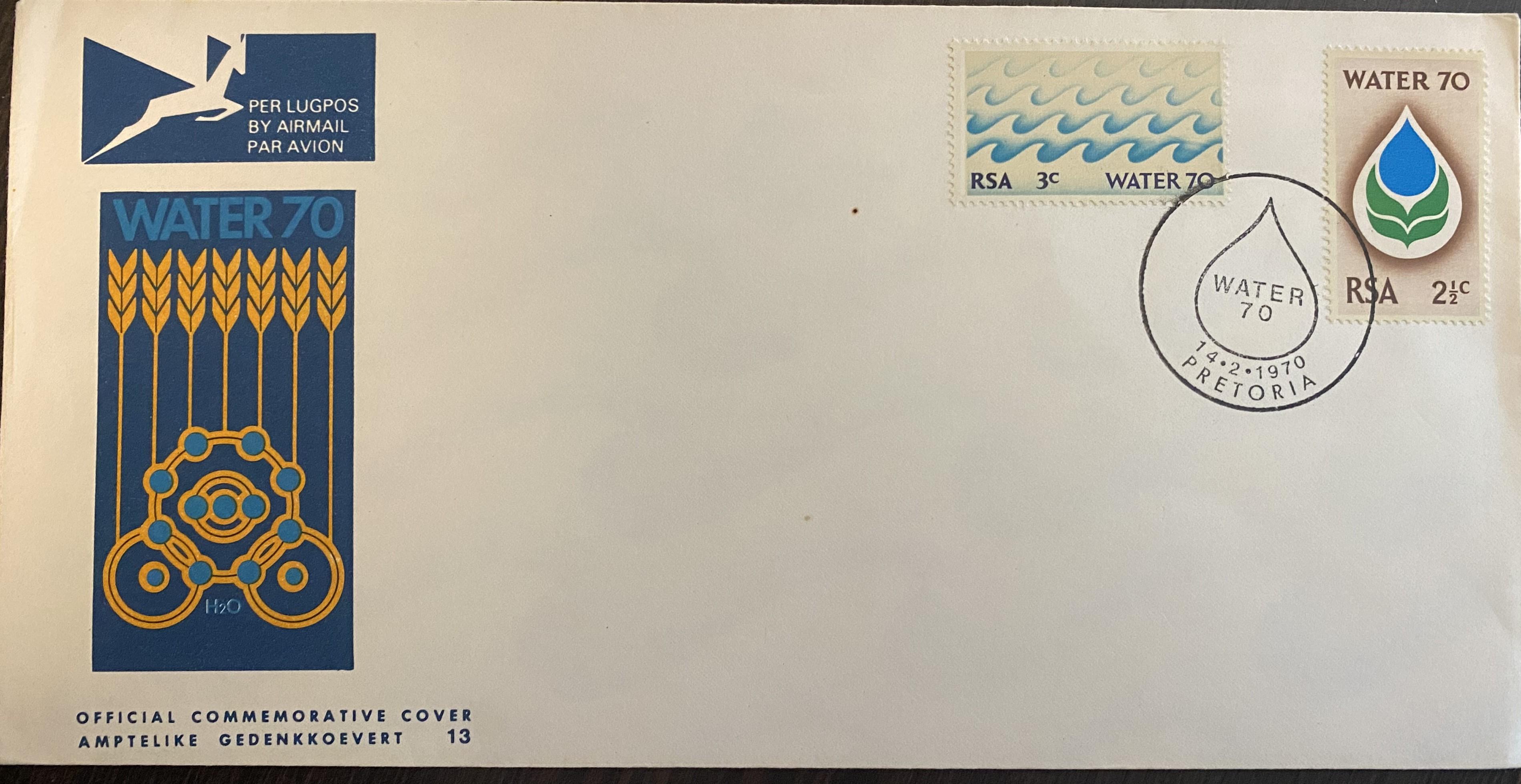 Water 70 Official Commemorative Cover - back